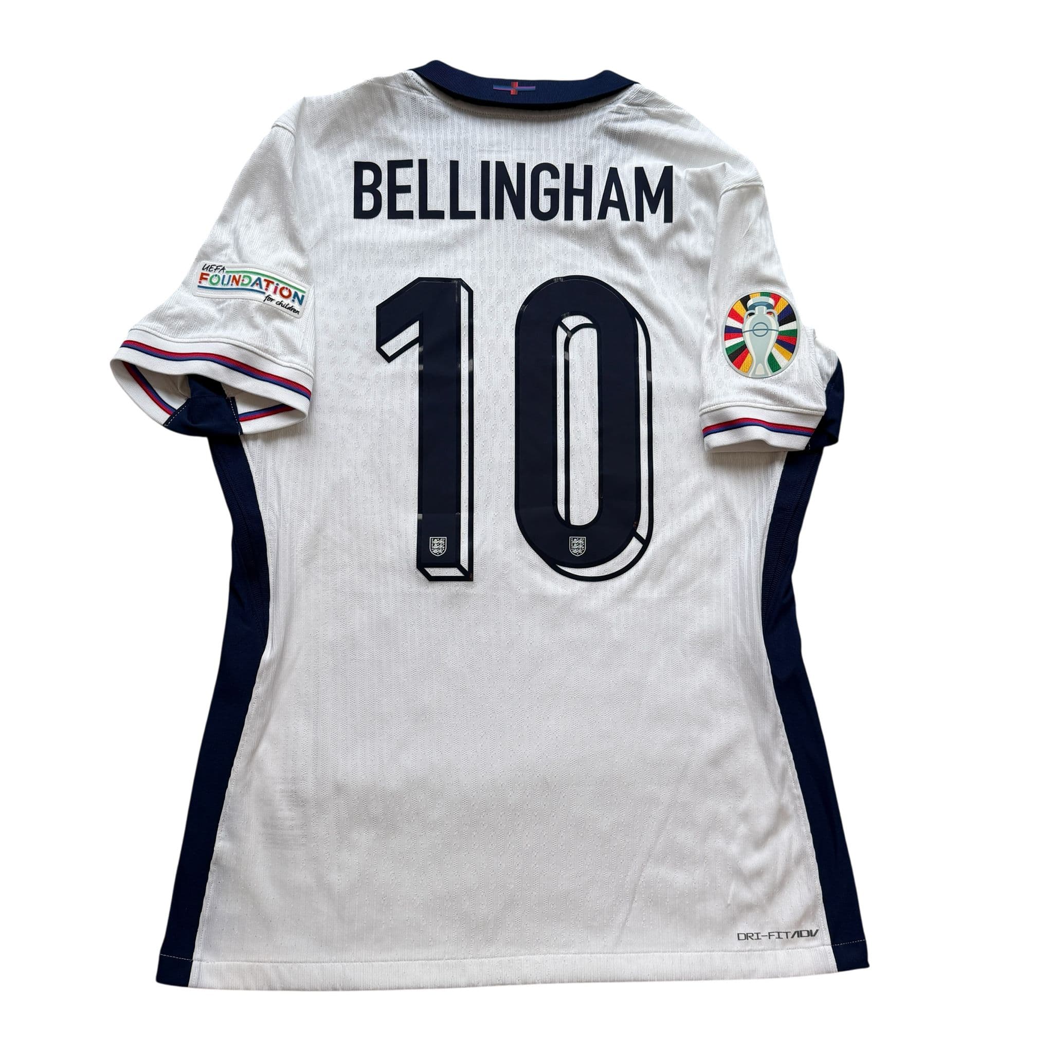 EURO 2024 Match Issued England Home Shirt - Jude Bellingham v Denmark - Image 1