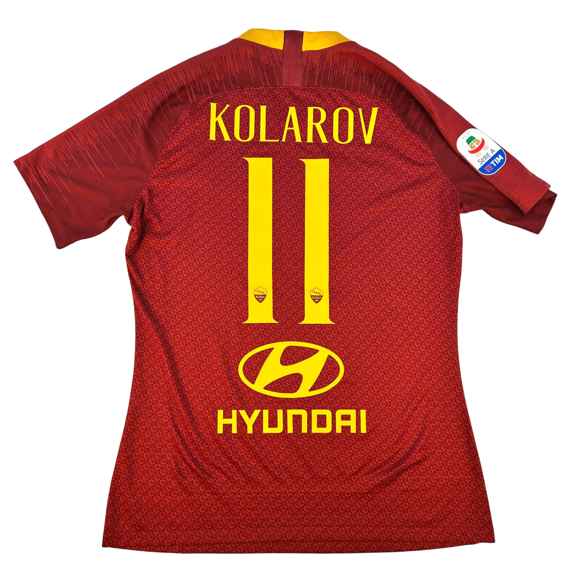 AS Roma 2018/2019 Match Issued Home Shirt - Kolarov 11 - AS ROMA Verification